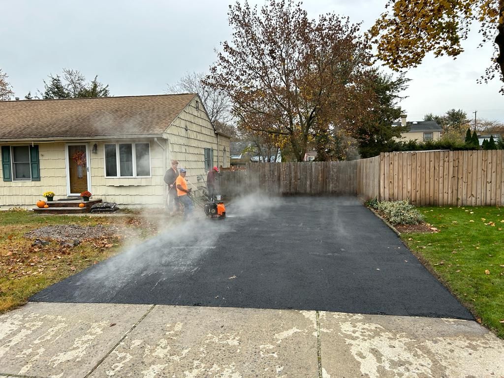 On-going asphalt driveway