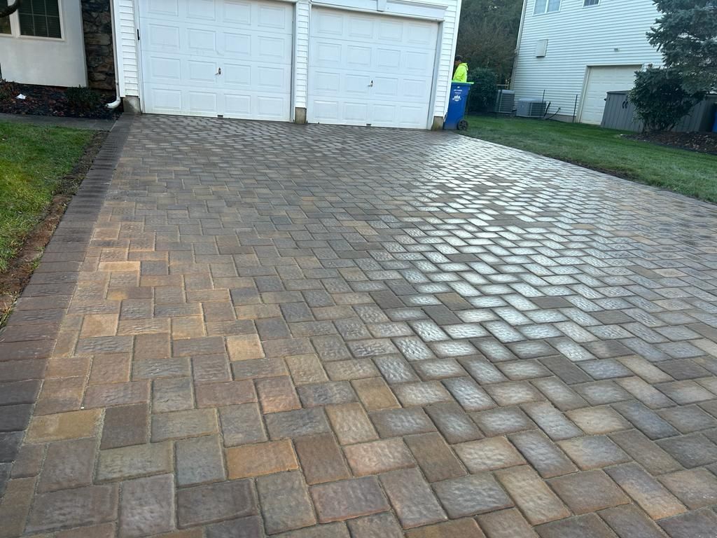 Completed paver driveway