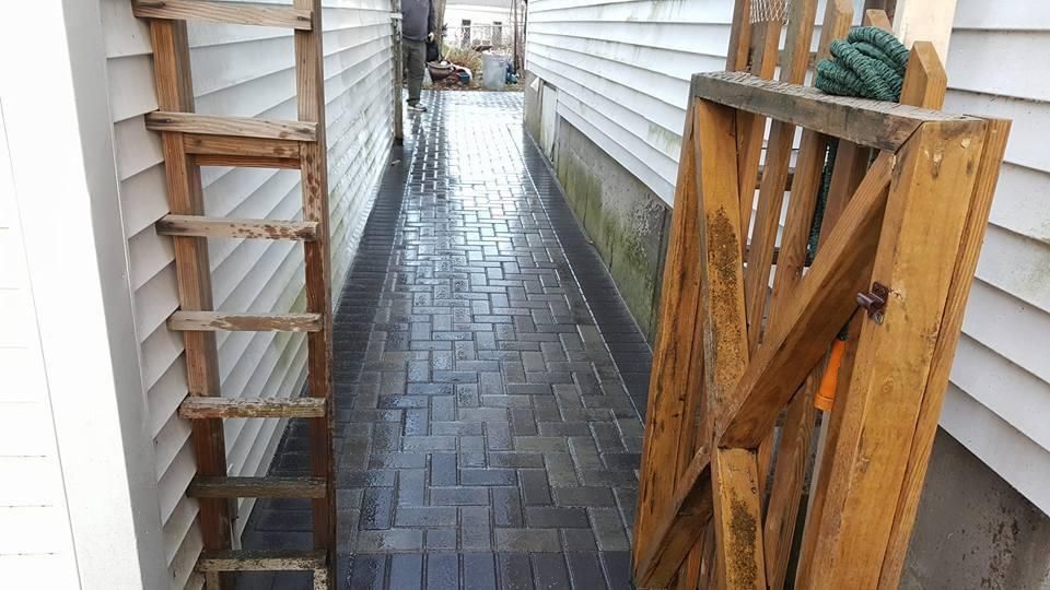 Recently constructed walkway