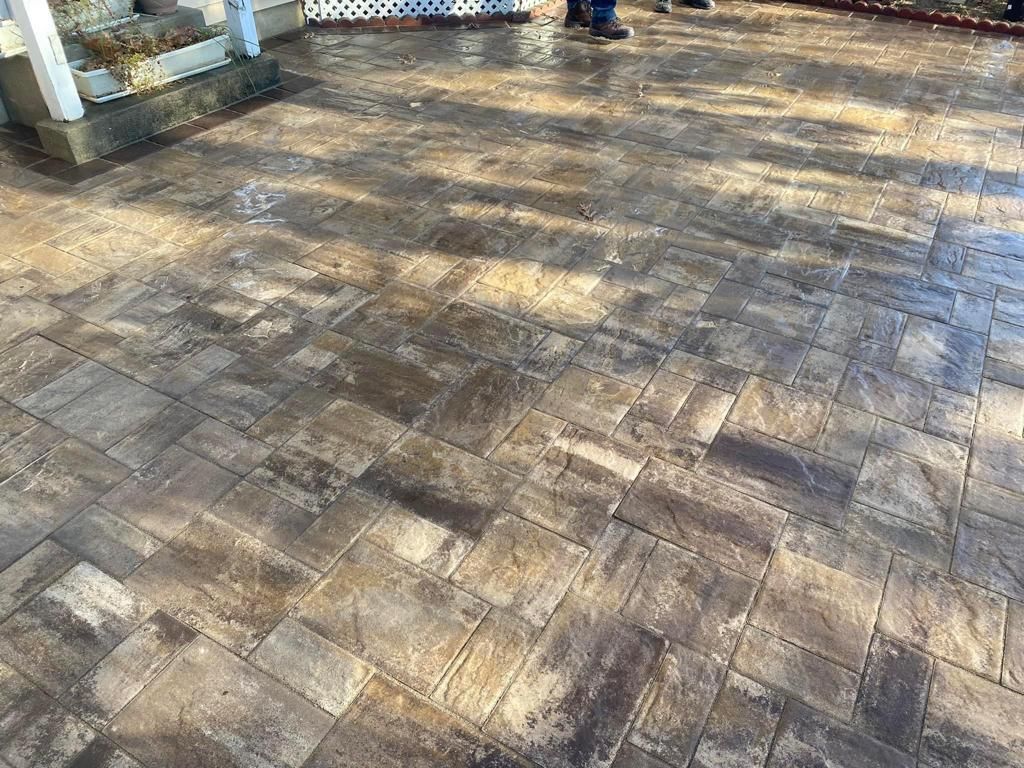 Newly completed patio