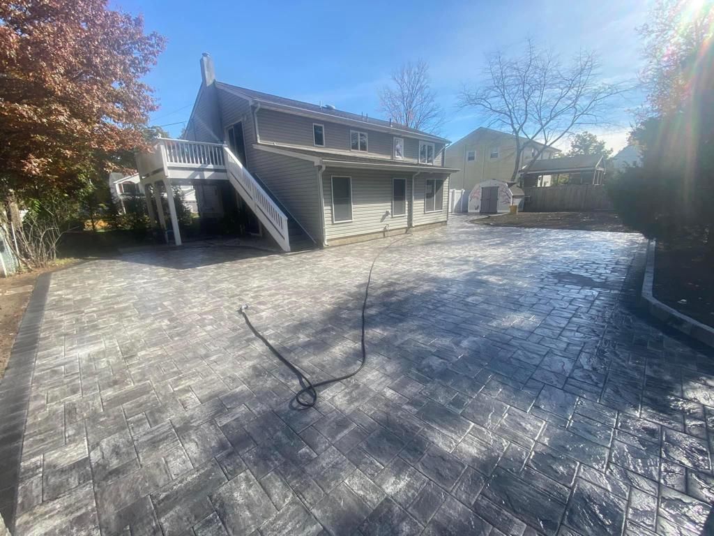 Brand new gray patio