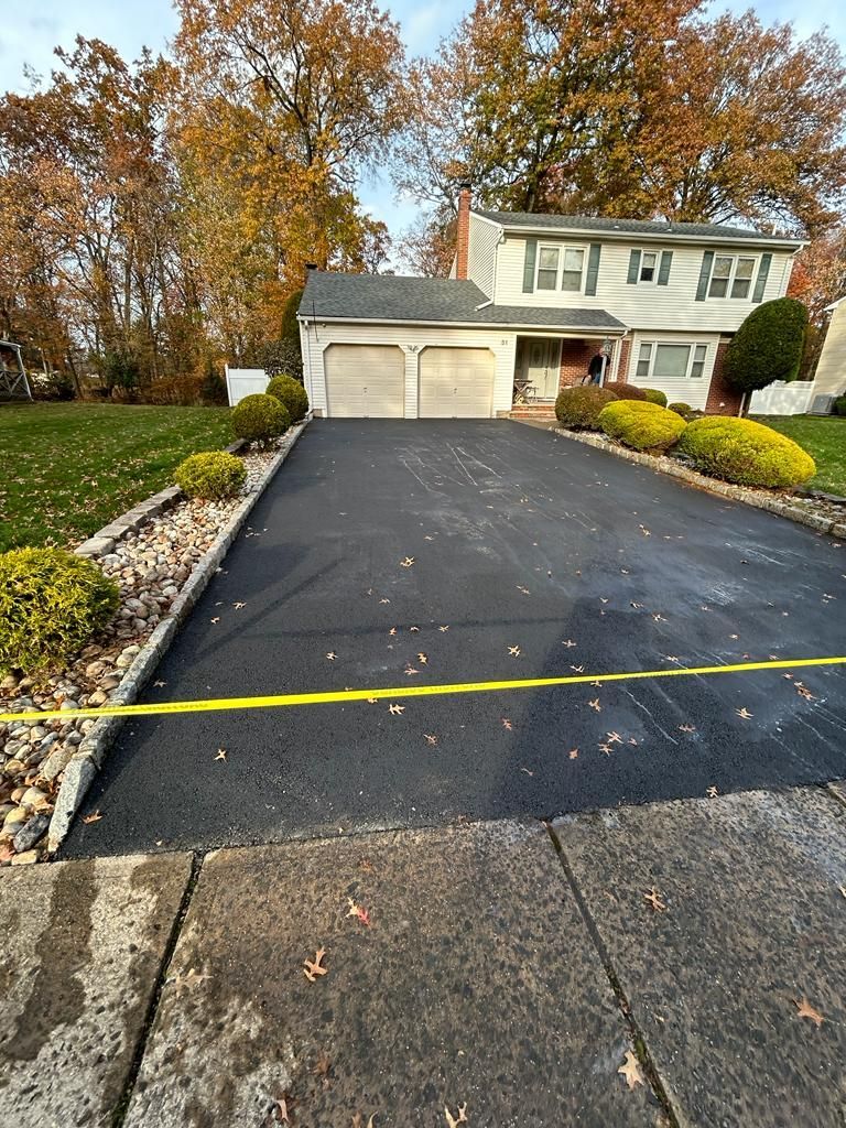 Recently completed driveway