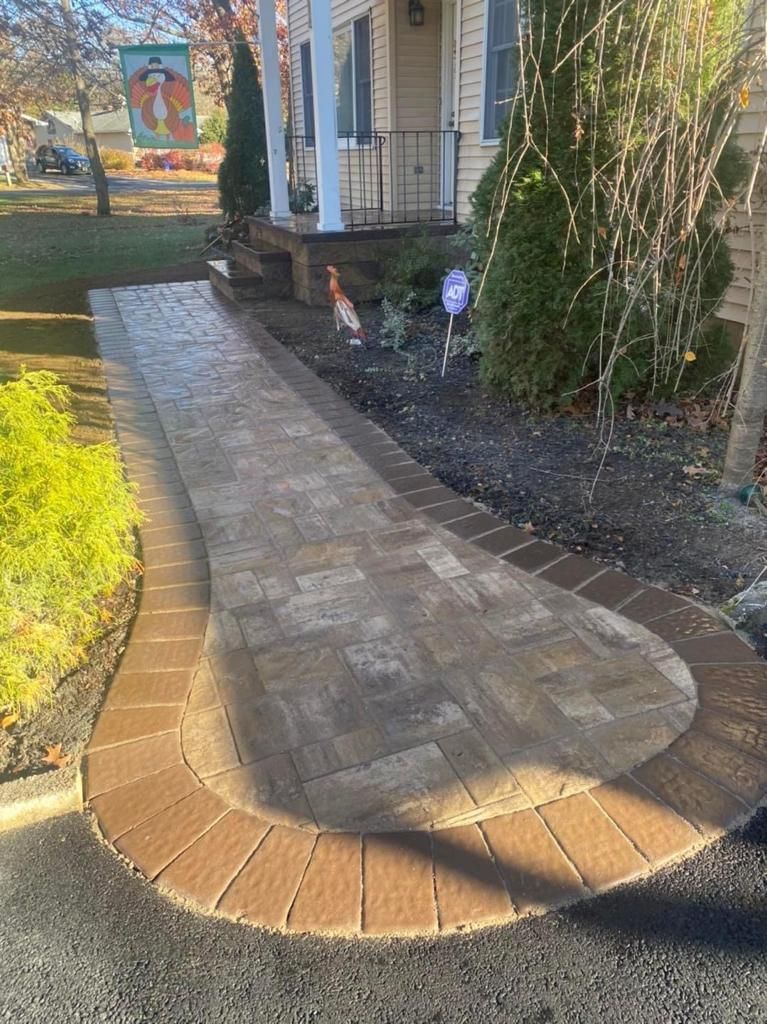 Recently constructed walkway