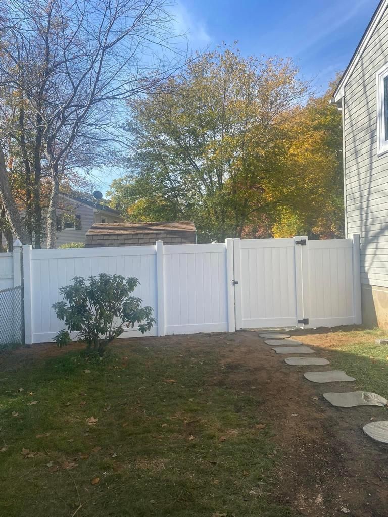 Newly-built fence