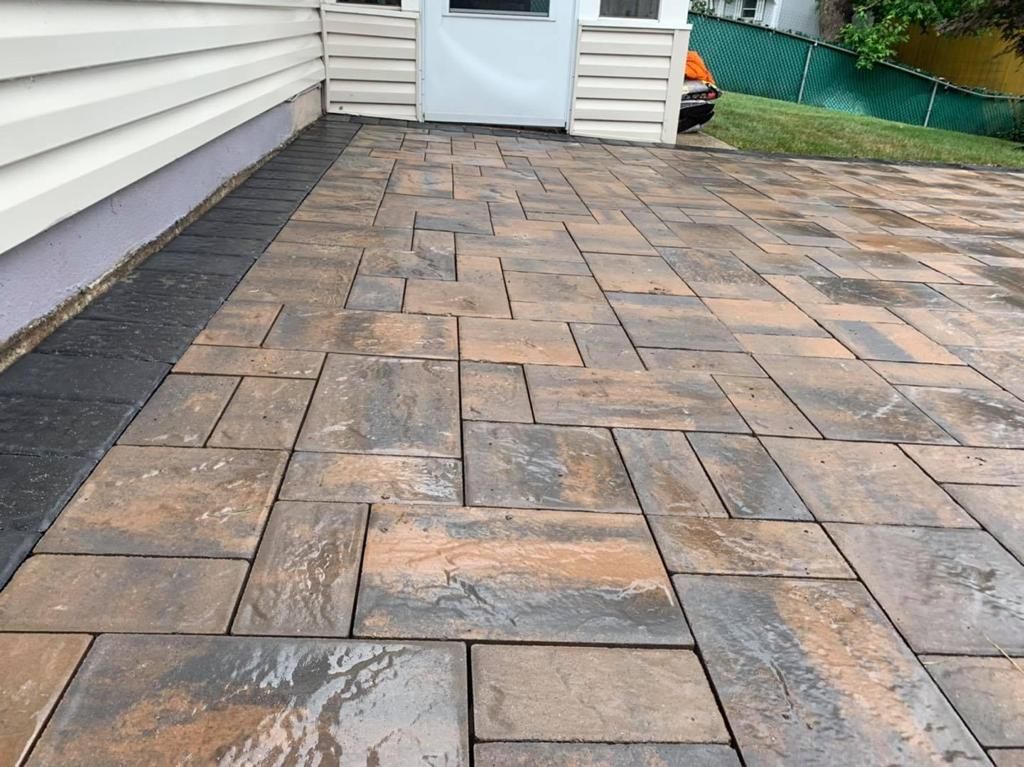 Custom-built patio
