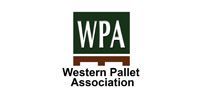 WPA logo for Western Pallet Association, green and white with brown underline