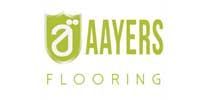 Logo for Aayers Flooring: green shield with 