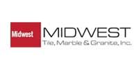 Logo of Midwest Tile, Marble & Granite, Inc. Red square with 