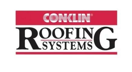 Conklin Roofing Systems logo in red, white, and black