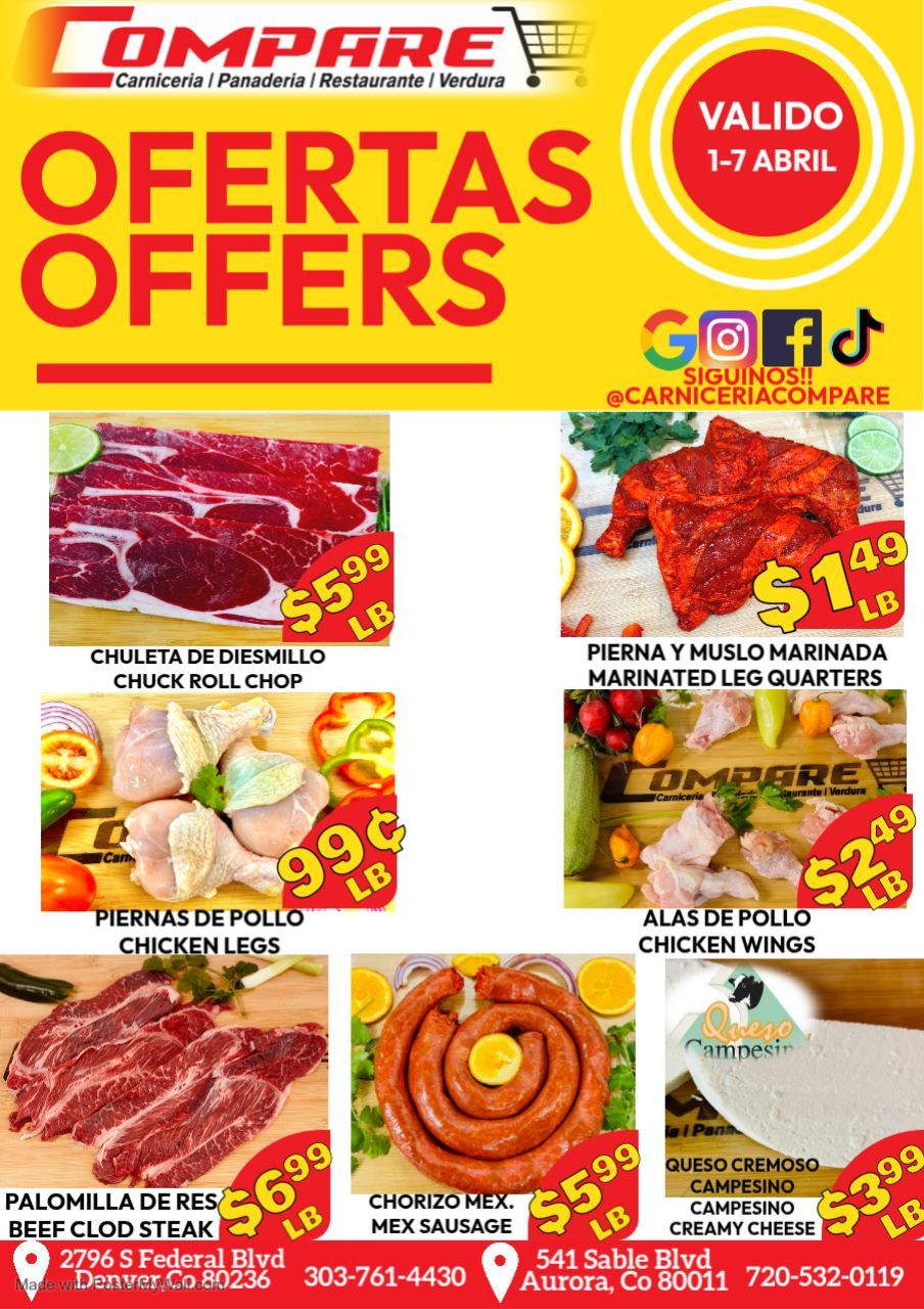 Weekly grocery store flyer for 