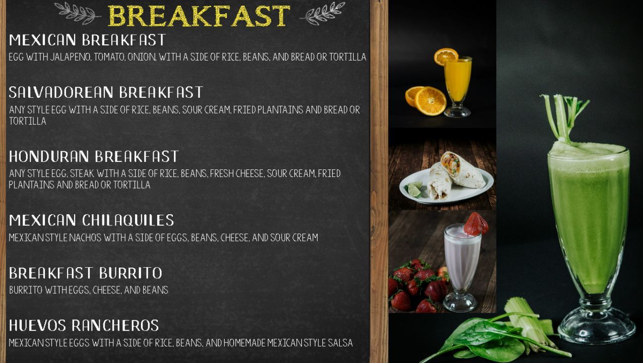 Breakfast Menu 