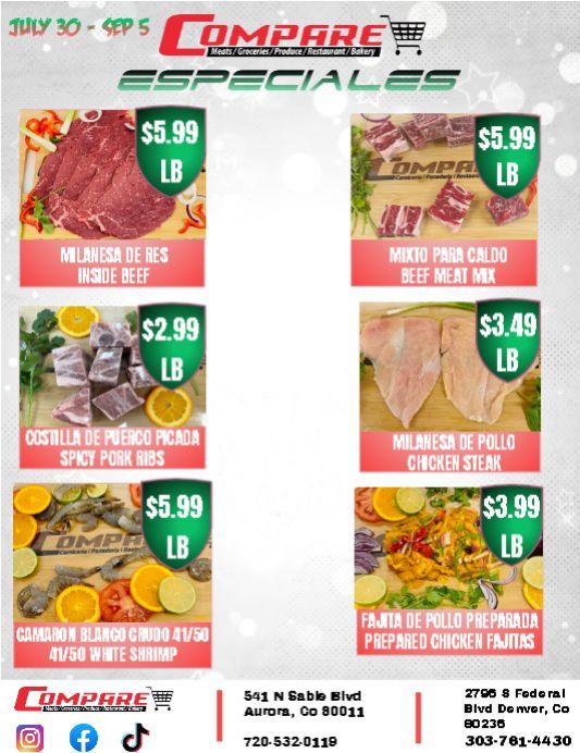 A flyer for a grocery store