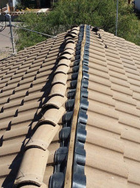 Brown tile roof