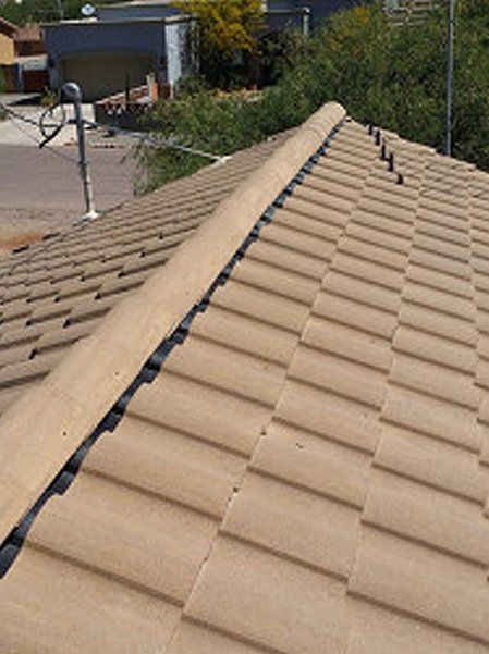 Brown tile roof