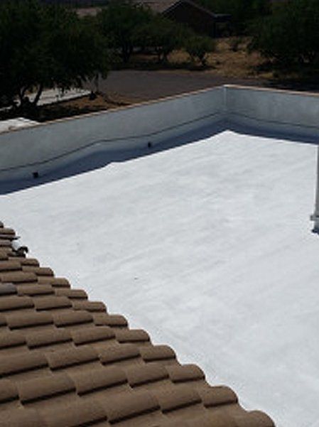 Flat roof and tile roof