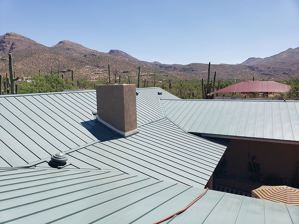 Gray metal roof