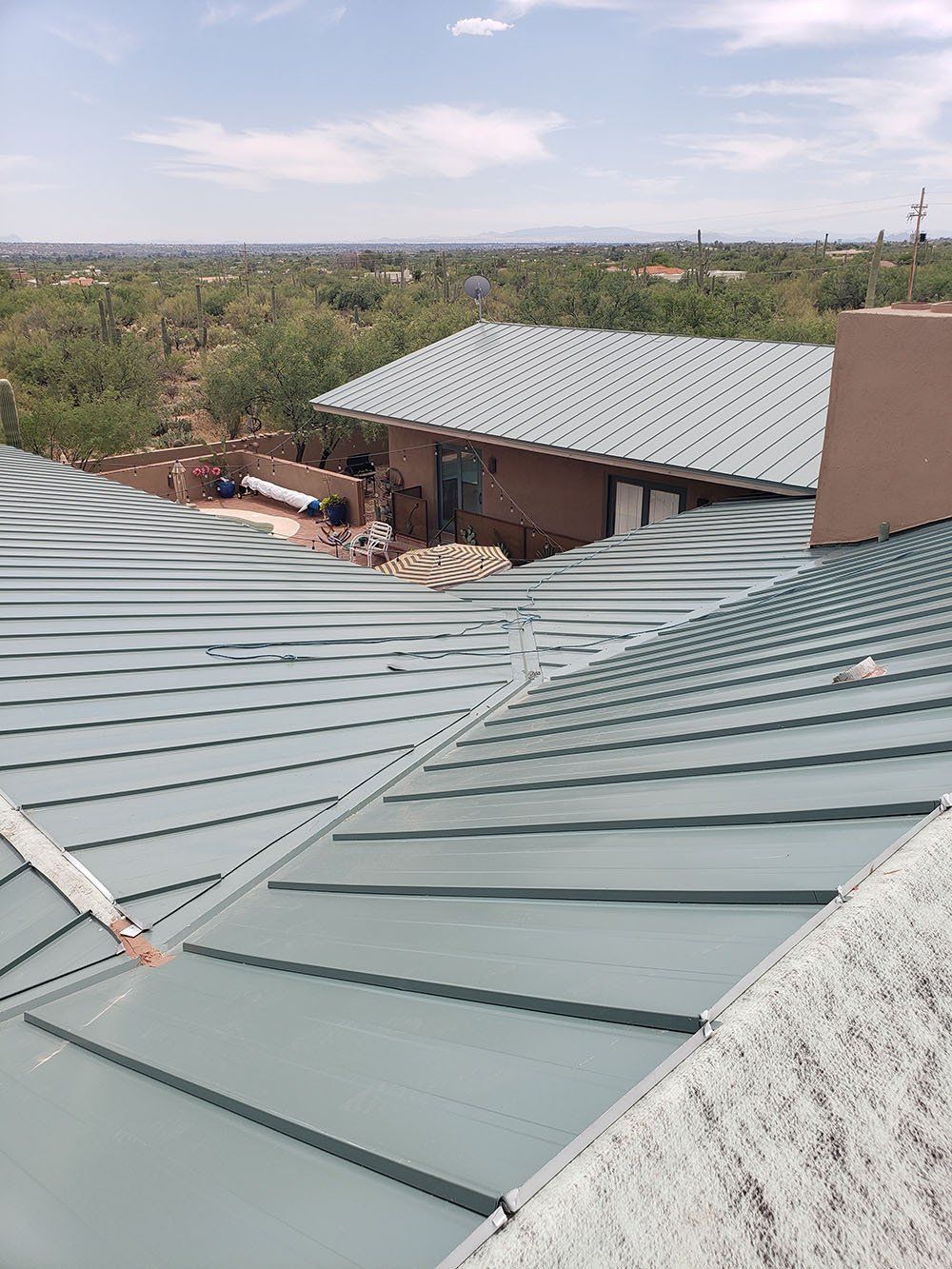 Gray metal roof