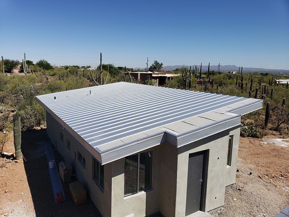 Gray metal roof
