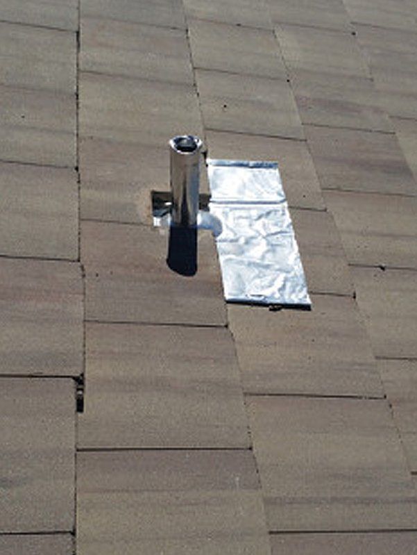 Shingle roof and pipe