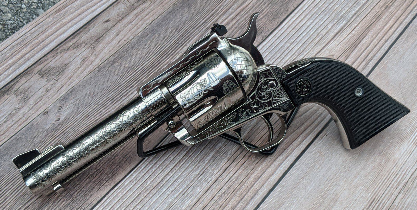 Engraved Nickel Ruger