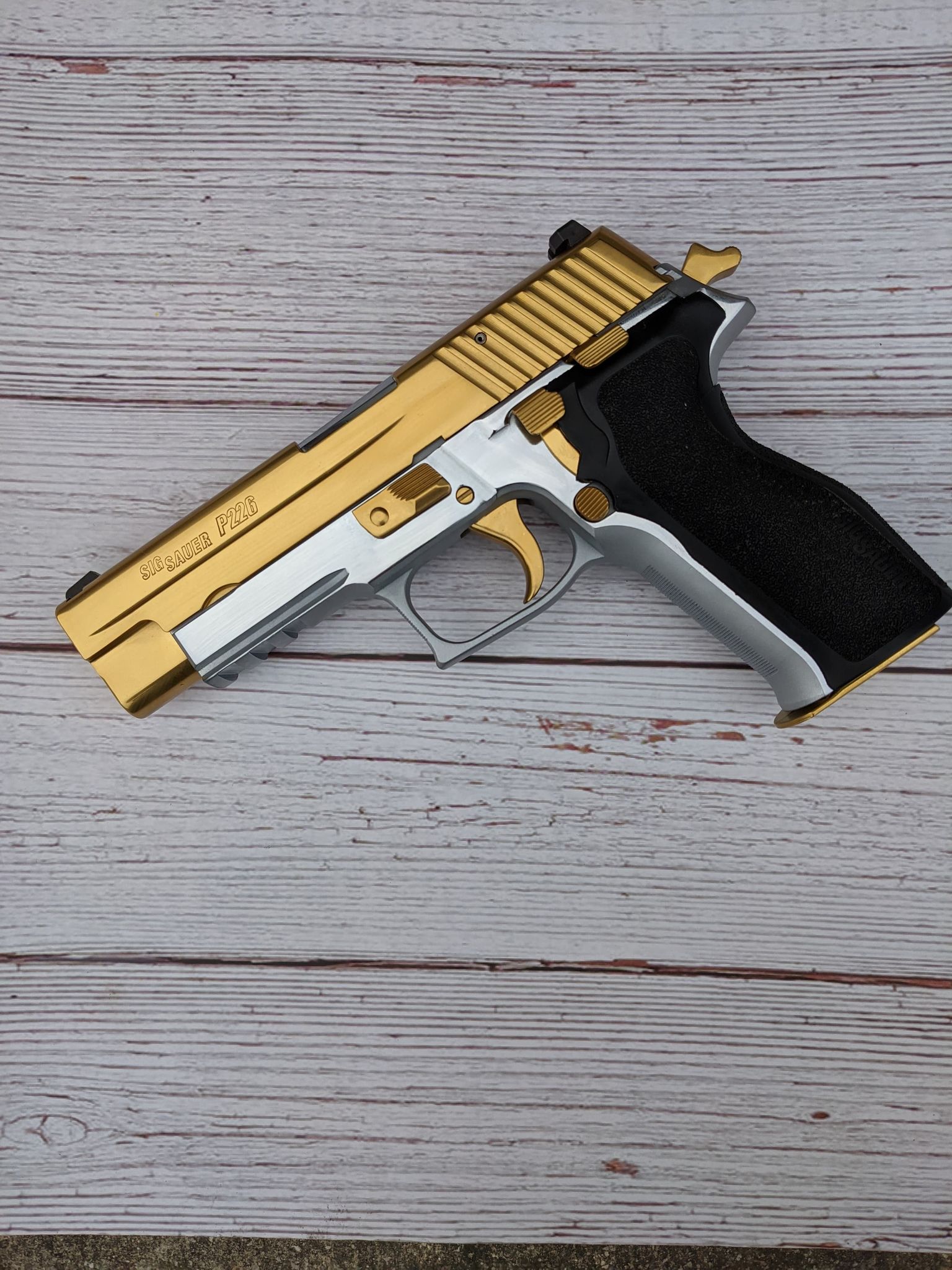 Titanium Gold with Polish Chrome Sig Refinish