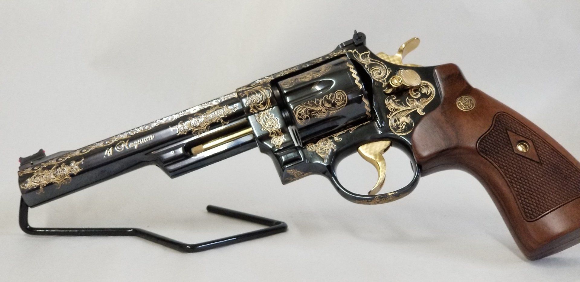 Engraved Revolver Gun
