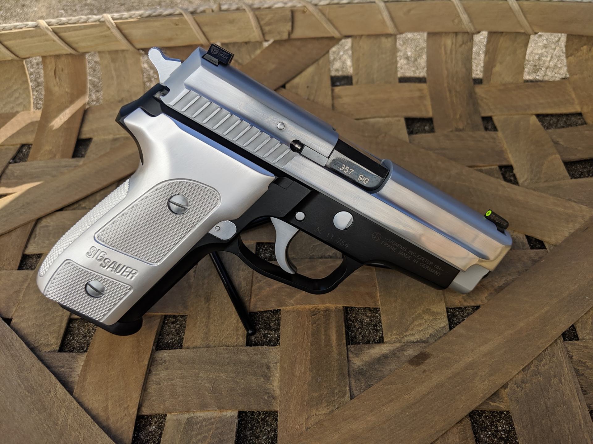 Brush Chrome Slide Black Anodize Frame