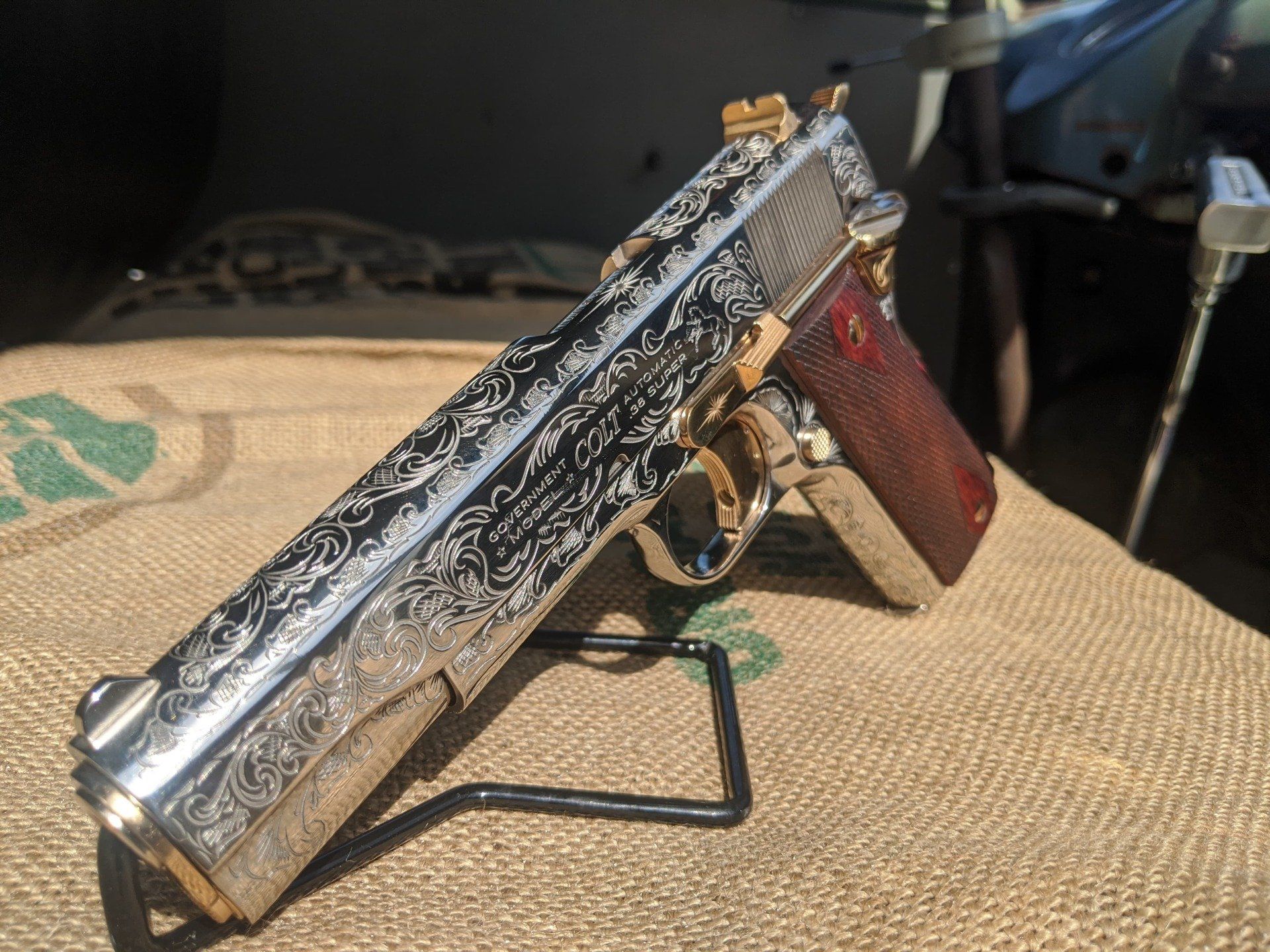 Engraved Colt 1911 Gun