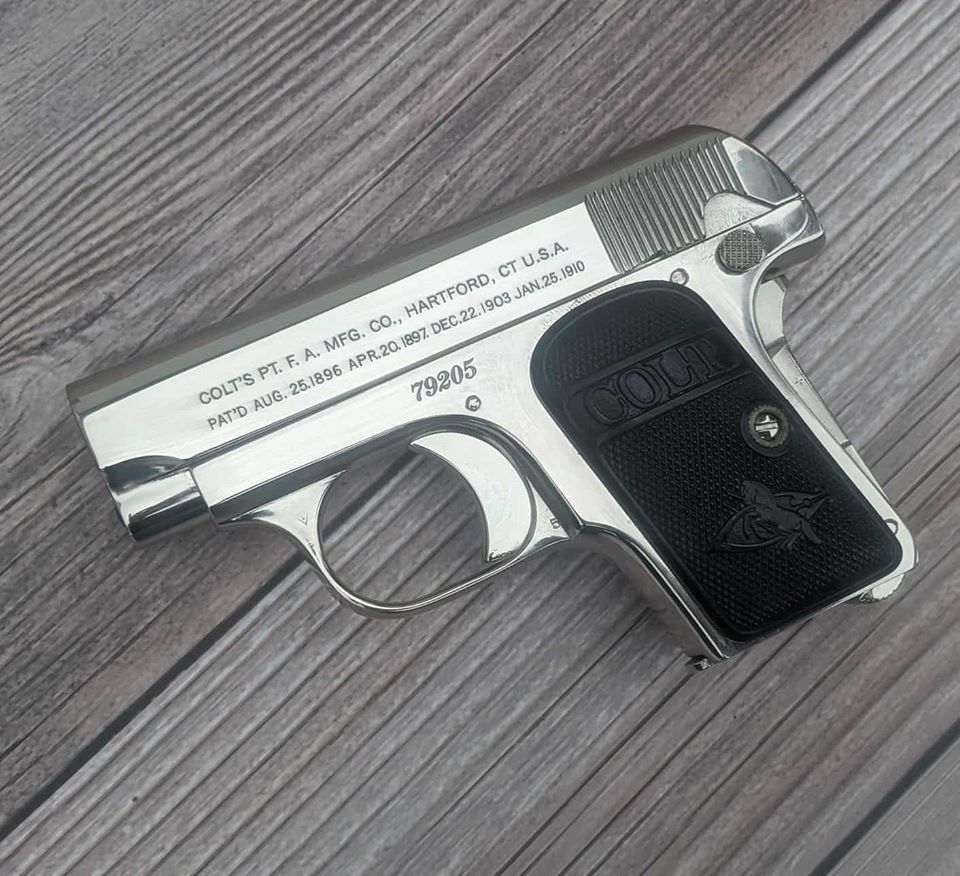Colt 1908 Factory Roll Marks Engraved