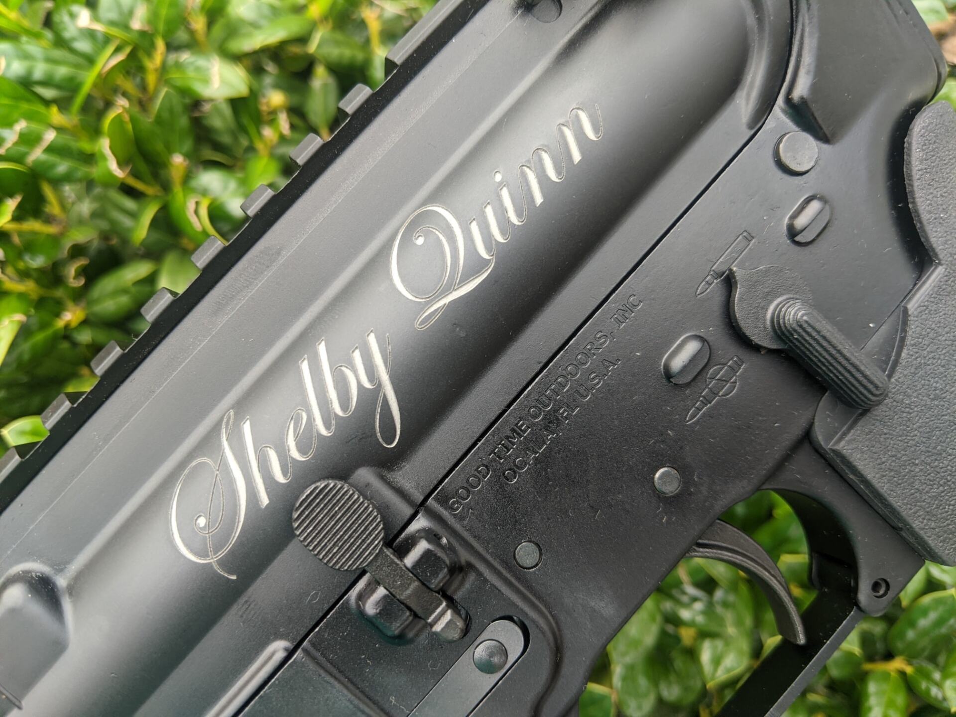 Engraved AR Gun