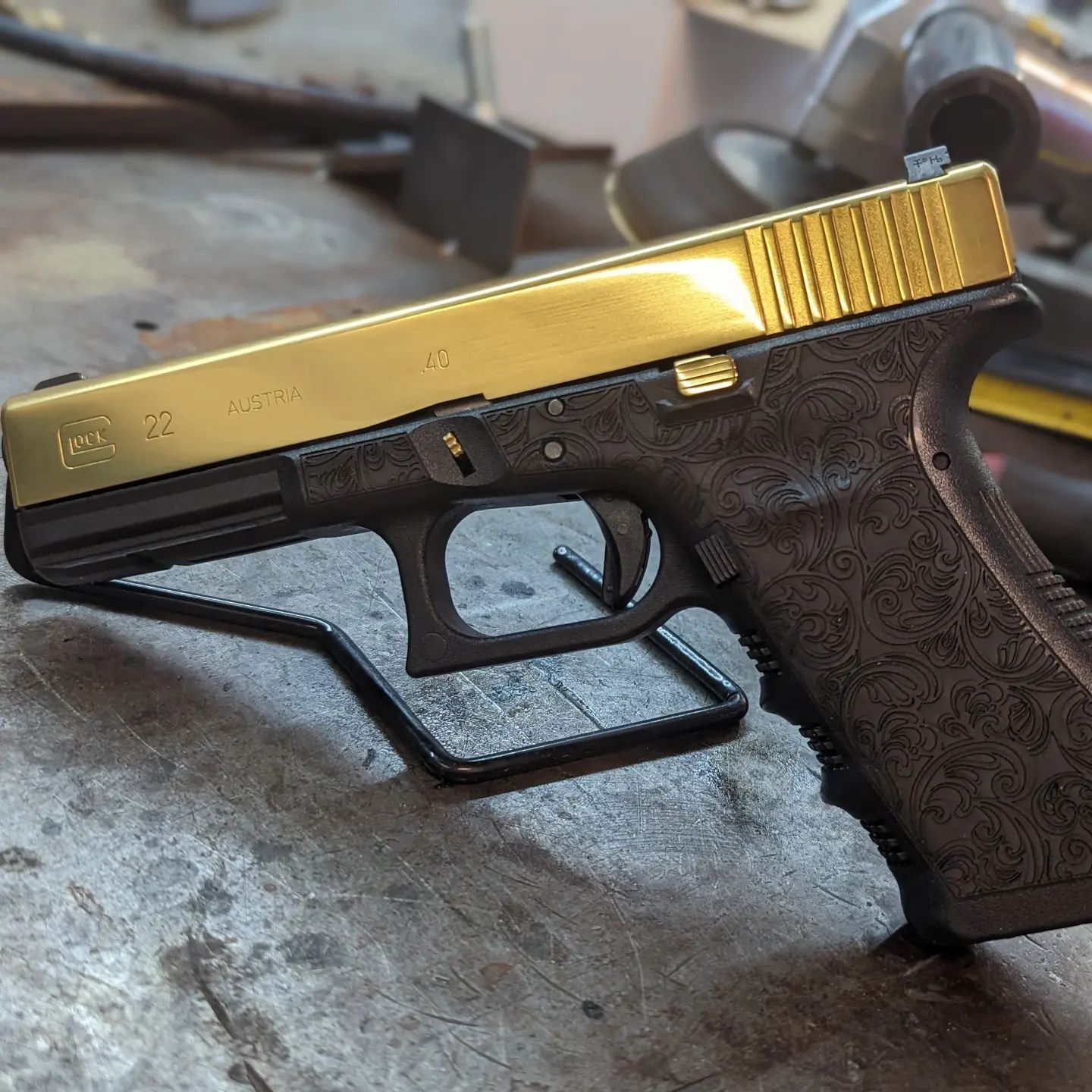 Titanium Gold Glock Refinish