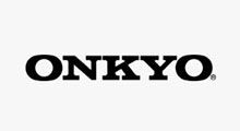 ONKYO logo in black on a white background
