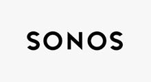 Sonos logo in black text on a white background