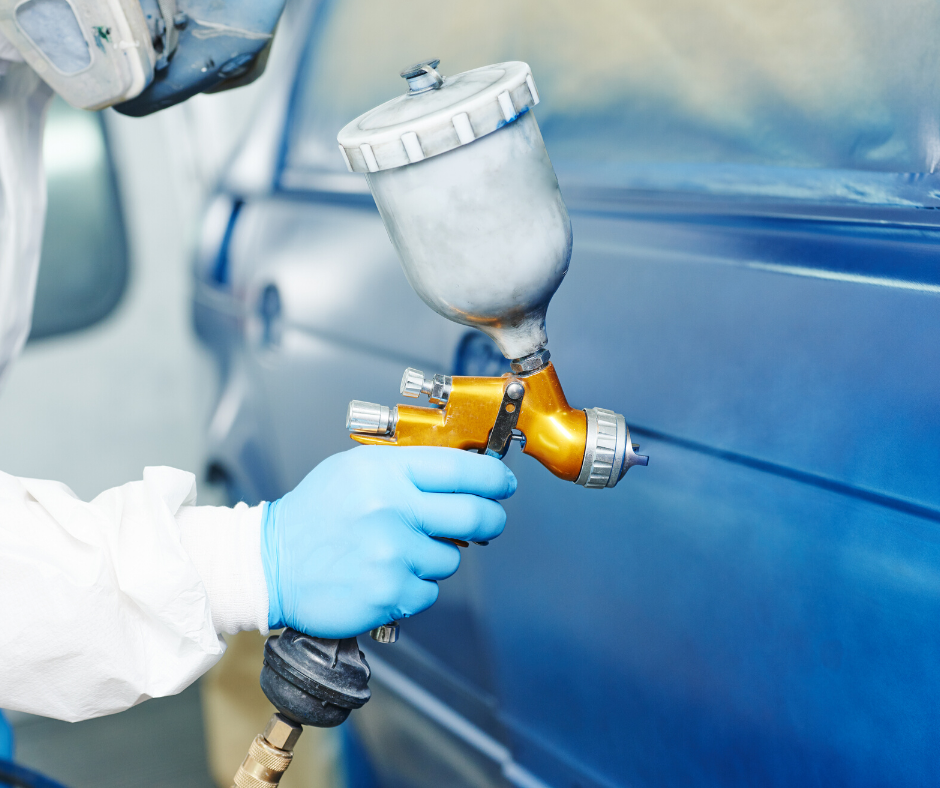 Car being painted