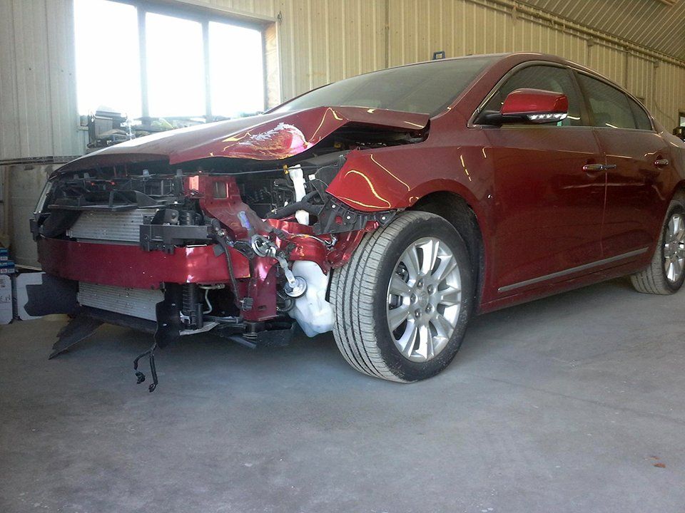 Car after collision accident