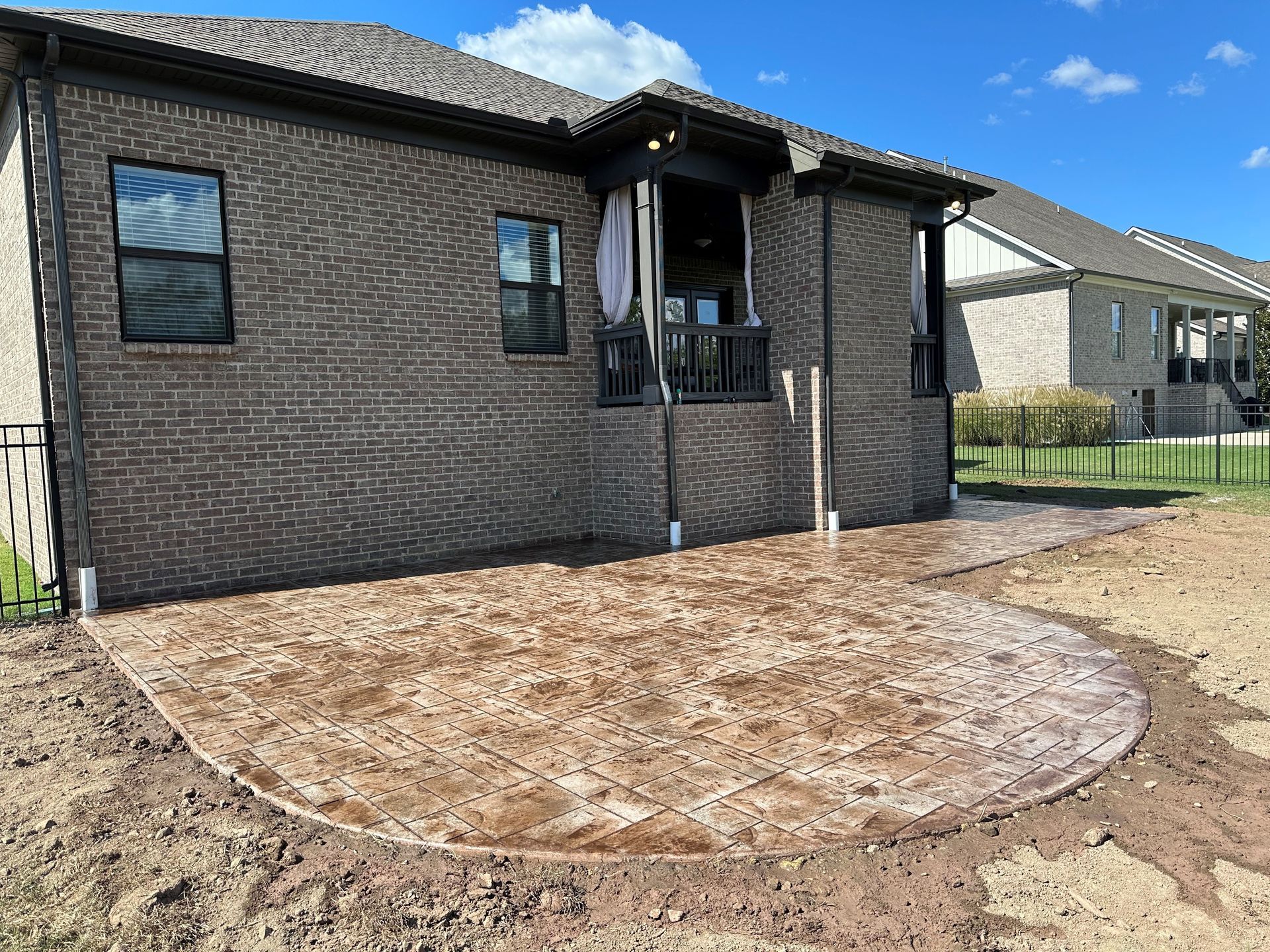 decorative stamped concrete for the patio