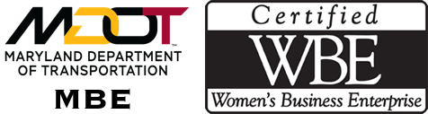 Logos of Maryland Department of Transportation and Certified Women's Business Enterprise