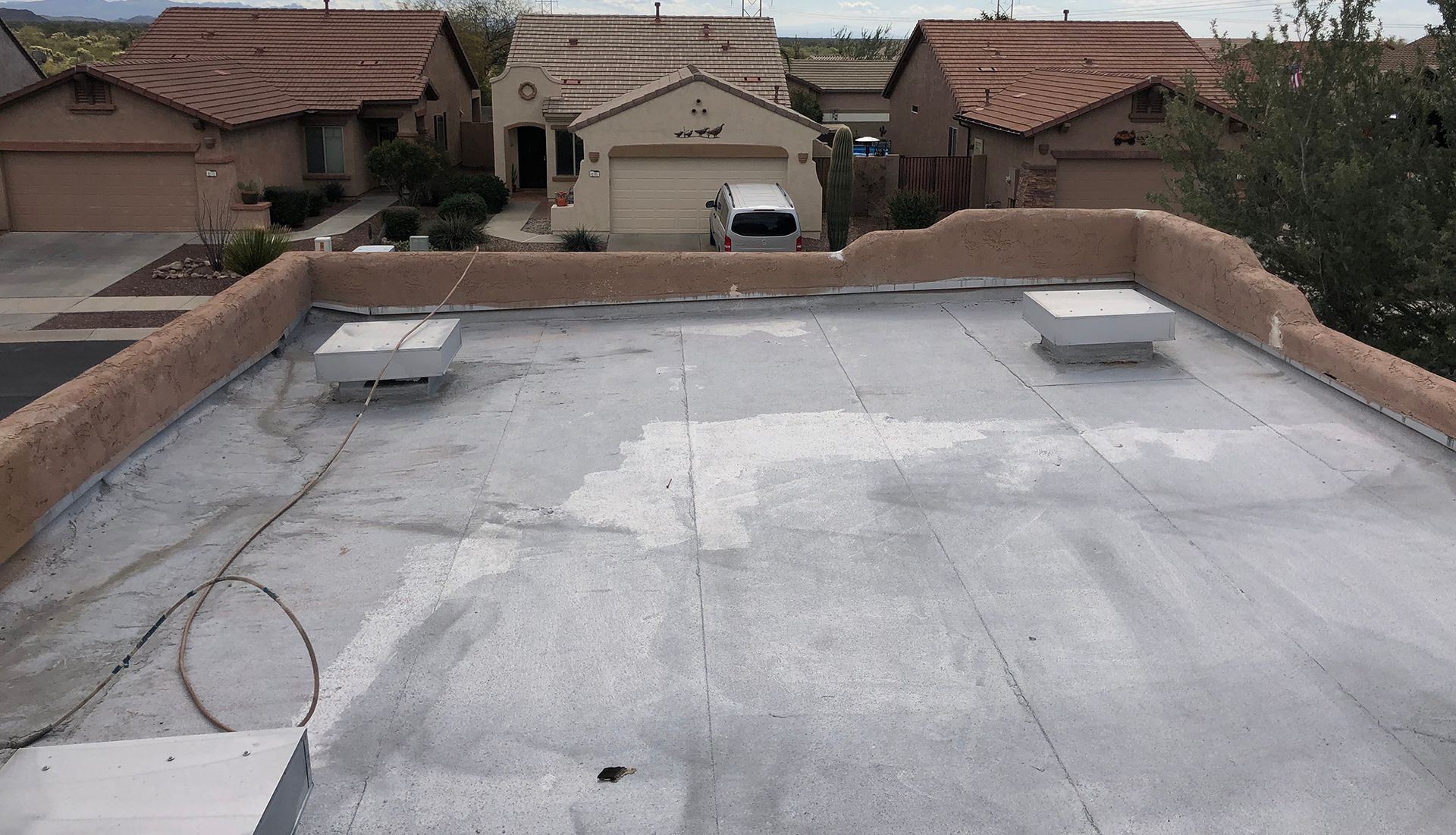 Before roof coating services