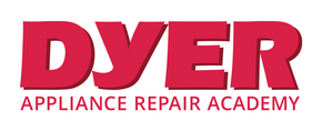 DYER Appliance Repair Academy logo in red text on a white background.
