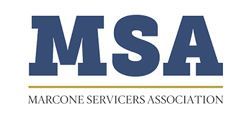 MSA logo: dark blue letters 