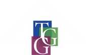 A colorful logo with the letters t and g on a white background.