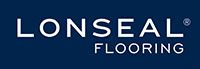 Lonseal Flooring logo on a dark blue background; white text.