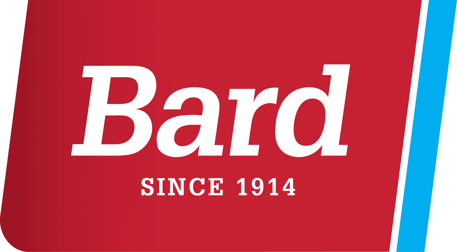 A red and blue logo for bard since 1914