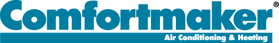 Comfortmaker air conditioning and heating logo on a white background