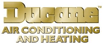 A gold logo for ducane air conditioning and heating