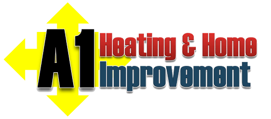 A logo for a company called a1 heating & home improvement