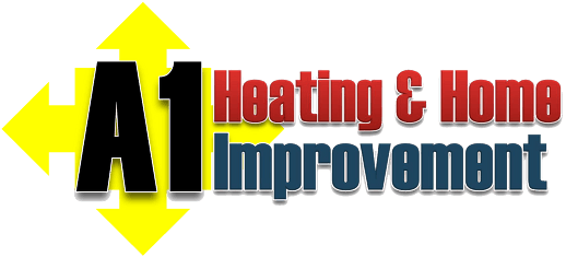 A logo for a company called a1 heating & home improvement