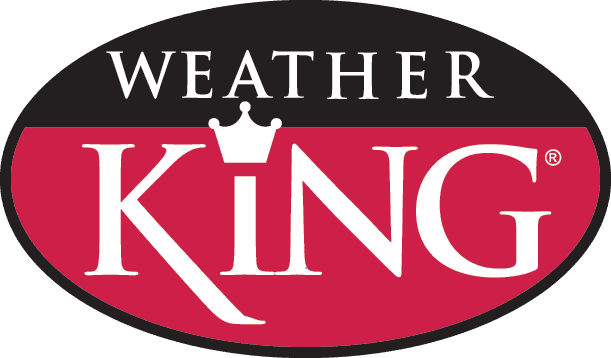 A weather king logo with a crown on it