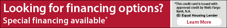 Wells Fargo Financing Option banner