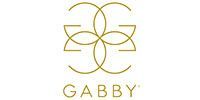A logo for gabby, a company that sells jewelry , is on a white background.